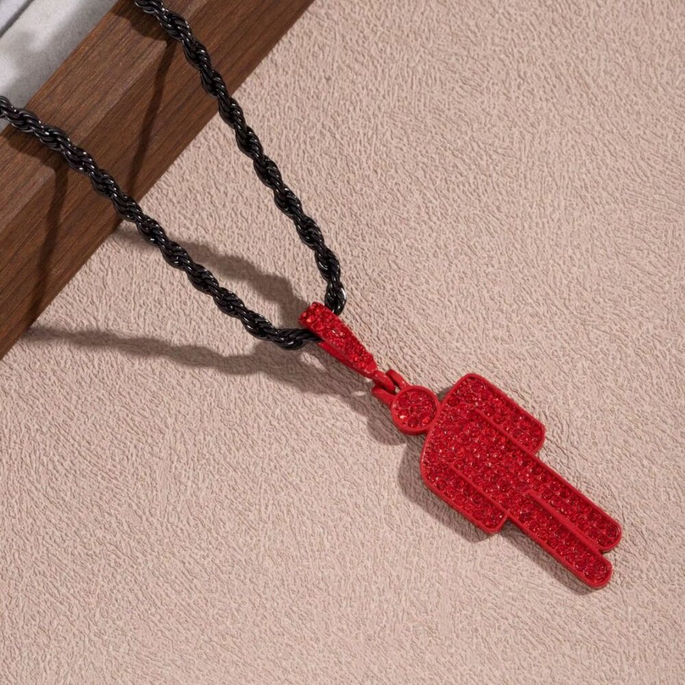 Billie Eilish Necklace - Red Blohsh Necklace - Concert Necklace - Music